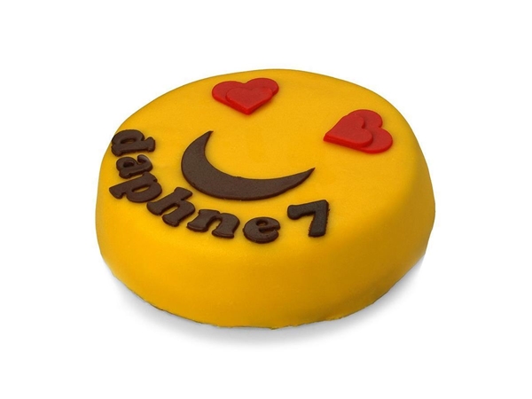 Emoji hartoogjes taart rond&nbsp;12 personen