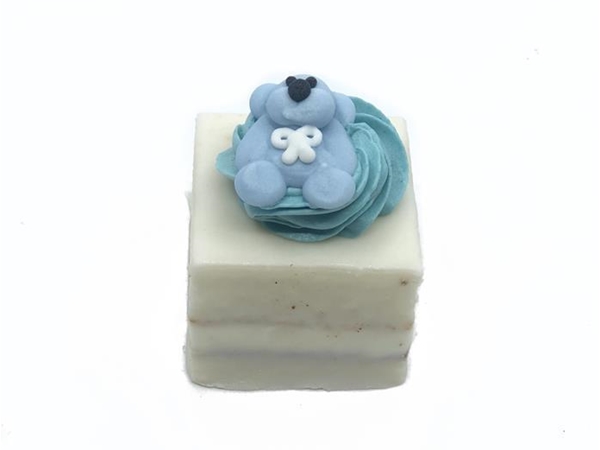 Geboorte petit four blauw