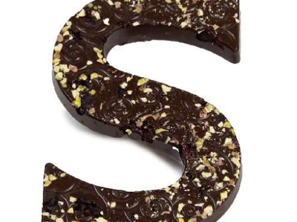 Chocoladeletter matcha puur S