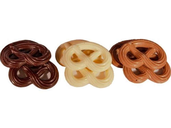 Krakelingen chocolade, 150 gram assorti